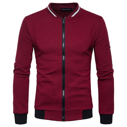 High Quality Plush Zip stand collar casua Jacket Men's Street Windbreaker Coat Men Hot Casual Outer Wear Thick