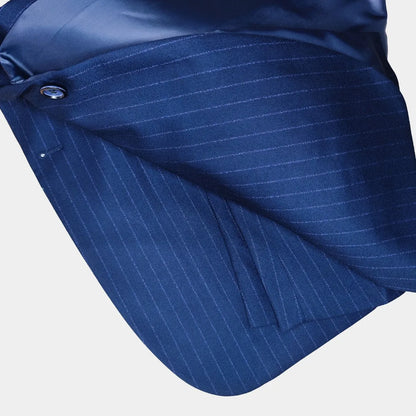 saferido  Premium Suit British Striped for Men's Business Formal Dress, Wedding, and Groom, Slim-fit Coat Vest & Pants