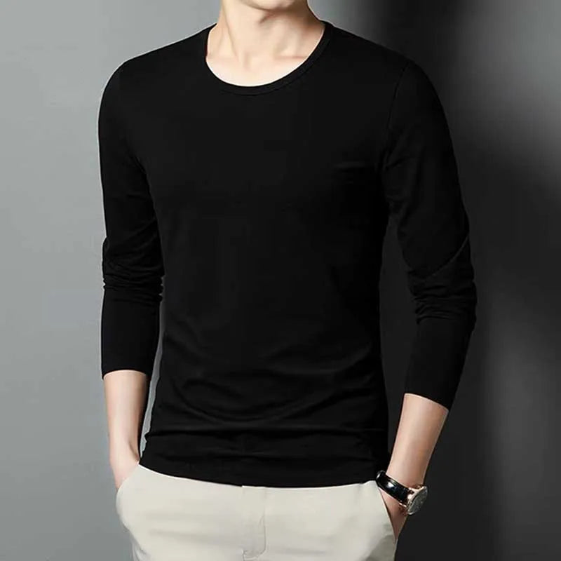 saferido Fashion O-Neck Solid Color Casual T-Shirts Mens Clothing 2024 Spring Summer New Loose Korean Pullovers Tops All-match Tee Shirt