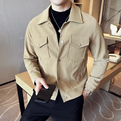 saferido Bomber Fashion Slim Male Streetwear Men Spring Autumn Bomber Outdoor PU Leather Jacket Casual Motorcycle New Blazers Coats