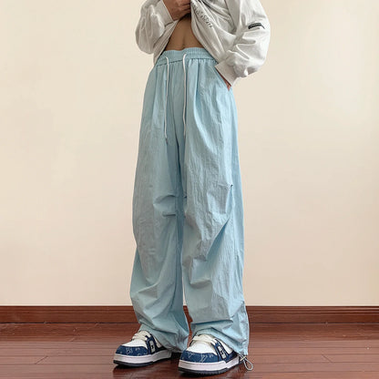 saferido Men Casual Wide-Leg Pants Korean Version Y2k Streetwear Hip Hop  Fashion Trousers Sweatpants Harajuku Trousers