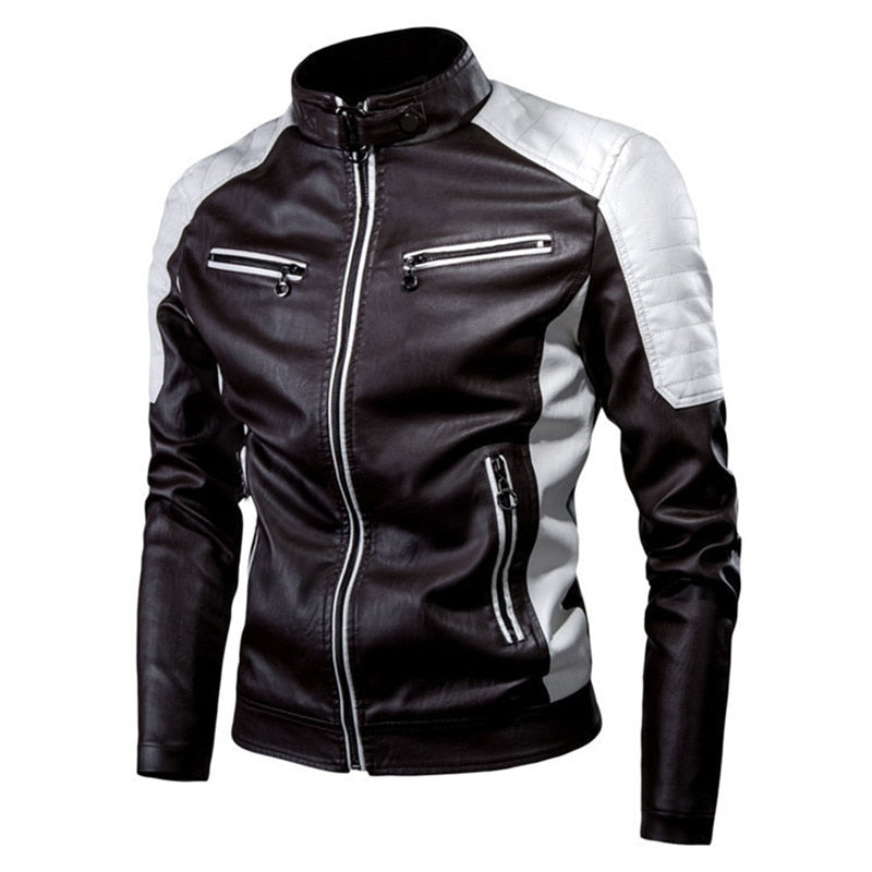 Mens Leather Jackets Casual High Quality Classic Motorcycle Bike Jacket Men Plus Thick Coats Spring/ Autumn chaqueta hombre