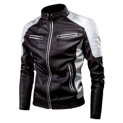 Mens Leather Jackets Casual High Quality Classic Motorcycle Bike Jacket Men Plus Thick Coats Spring/ Autumn chaqueta hombre