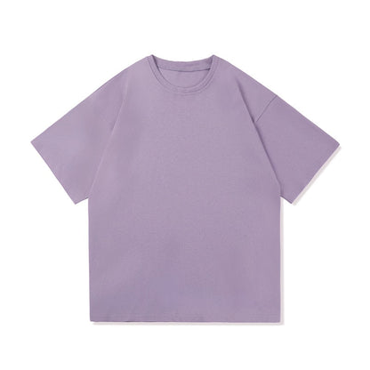 Men Oversized Graphic Solid T Shirts Colorfuls 100% Cotton  Mens White Classical Tee Male Short Sleeve O-Neck Tops