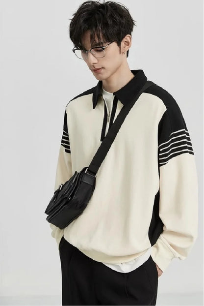 saferido Pullover Mens Thick Warm Knitted Men Sweater Solid Fashion Sweaters Half Zip Spring Autumn Comfy Fleece Winter Coat Casual