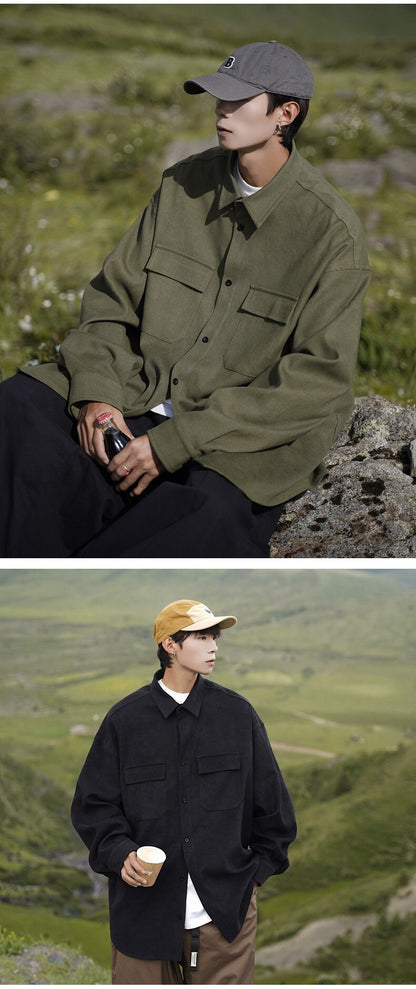 Men Korean Fashion White Long Sleeve Shirts Mens Japanese retro Shirts Blouses Harajuku Oversized Shirt Male Button Up  5XL