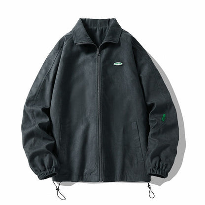 Autumn Oversize Bomber Jacket Men Vintage Baggy Coat Fashion Korean Streetwear Zip Up Outerwear Clothing Tops Male Plus Size 3XL