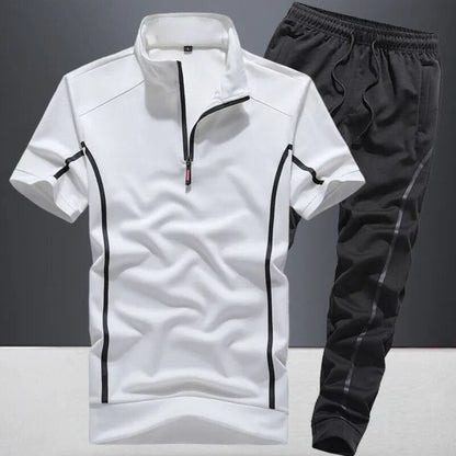 Top Pants Sets Man Polyester T Shirt Slim Fit Sports Suits Cotton Essential Fashion Tracksuit Cheap Young La Kpop Men's Clothing