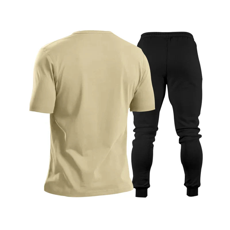saferido  Spring/Summer New Foreign Trade Men's Wear Set Fashion Casual Sports Men's Two Piece Set