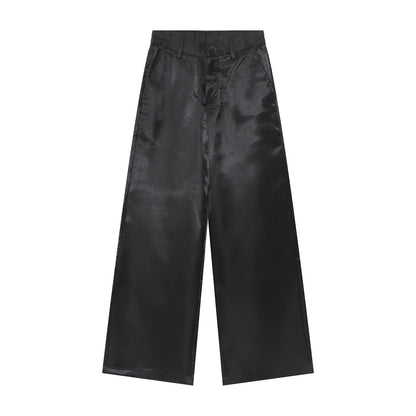 Male Casual Suit Pants Trendy Solid Color Loose Staright Trousers High Street New Fashion Men's Clothing New