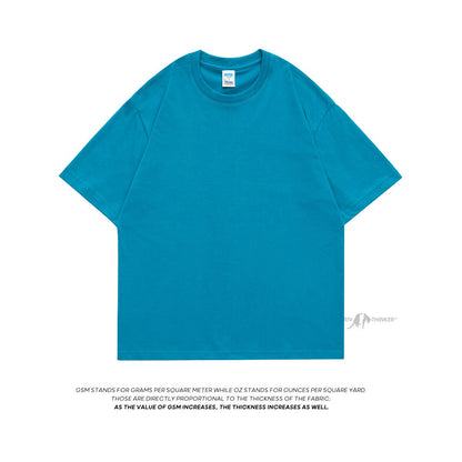 100% Cotton Men's T shirts  Summer Solid Color Casual Short Sleeve Tees For Man Basic T-shirt Couple Male Tees Tops