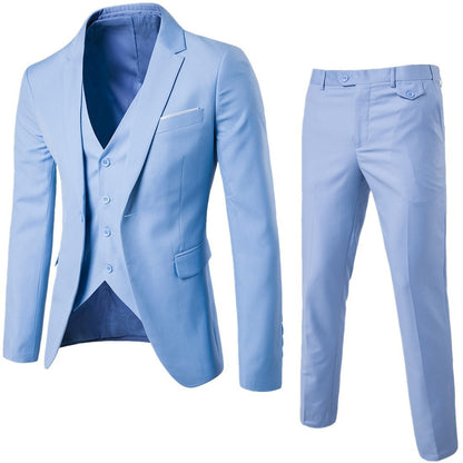 Men Blazers Set Wedding 3 Pieces Elegant 2 Suit Luxury Full Coat Pants Design Latest Vest Business Slim Fit Jacket Trousers