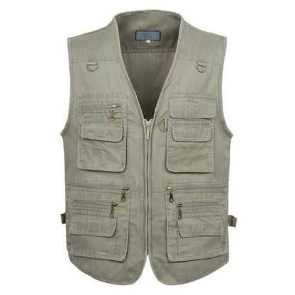7Xl 6Xl New Male Casual Summer Big Size Cotton Sleeveless Vest with Many 16 Pockets Men Multi Pocket Photograph Waistcoat Sale