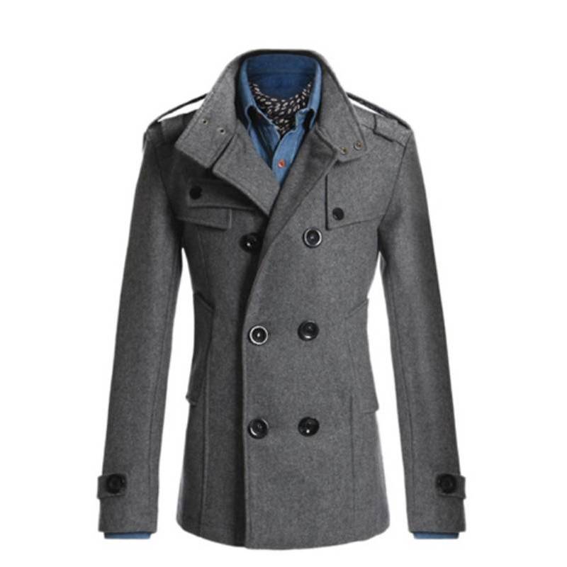 New Coat High Quality Men's Jackets Spring And Autumn Woolen Jacket For Men Overcoat for Male Double Breasted Coat Coat For Men