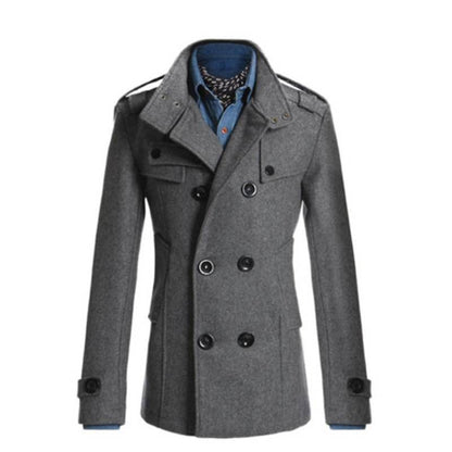 New Coat High Quality Men's Jackets Spring And Autumn Woolen Jacket For Men Overcoat for Male Double Breasted Coat Coat For Men