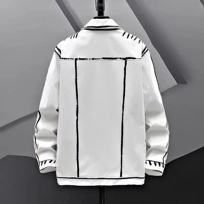 New Spring Autumn Casual Jackets Korean Fashion Short Lapel coat Decoration Body Men's Jacket High Quality Hip Hop Coats Men