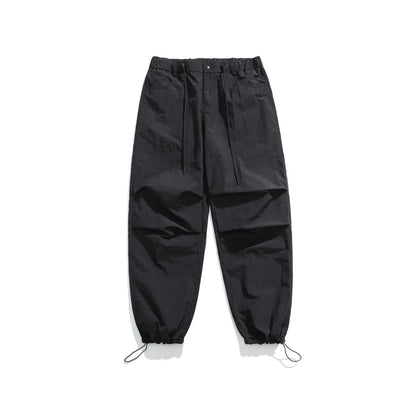 saferido Parachute Sports Pants Men Ice Silk Jogging Sweatpants Wide Leg Trousers Male Streetwear Loose Casual American Street