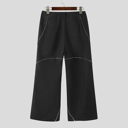 Fashion Casual Style New Men Pants Loose Comfortable Trousers Stylish Male Hot Sale Zipper Split Micro Pull Pants S-5XL