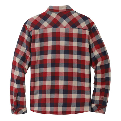 Shirts Quality Mens Plaid Flannel Thick Jacket Warm Quilted Lined Long Sleeve Autumn Winter Male Fashion Cotton Coat Pockets