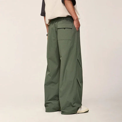 saferido Parachute Wide Leg Pants Men Baggy Trousers Male Joggers Sweatpants Oversized Loose Casual Sports Streetwear Hip Hop