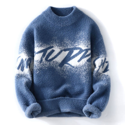 Sweaters men autumn new style mens Letter pattern warm sweater men youth style sweaters spring Men's wool pullovers M-3XL