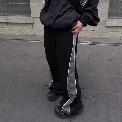 saferido Men'S Y2K Clothes Tracksuits Loose Wide Leg Cargo Jogging Track Pants Couple Korean Fashion Clothing Sweatpants Techwear Women