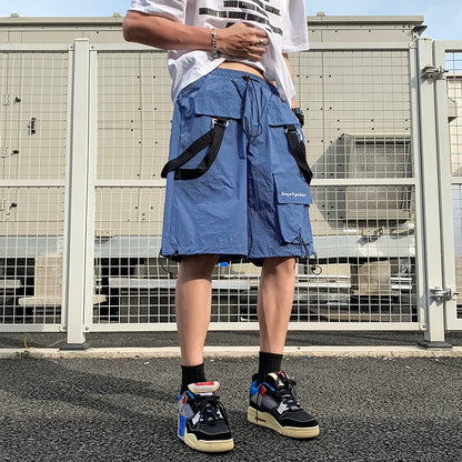 saferido Men's Cargo Shorts Fashion Casual Short Pants Summer Multi-pocket Men Casual Jogging Sport Short Pants Japan Style