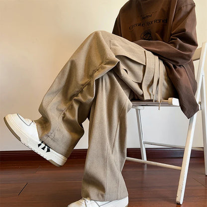saferido Black Cargo Pants Men Hip Hop Pants Mens Autumn Harem Pant Streetwear Harajuku Jogger Sweatpant Cotton Trousers Male Pants