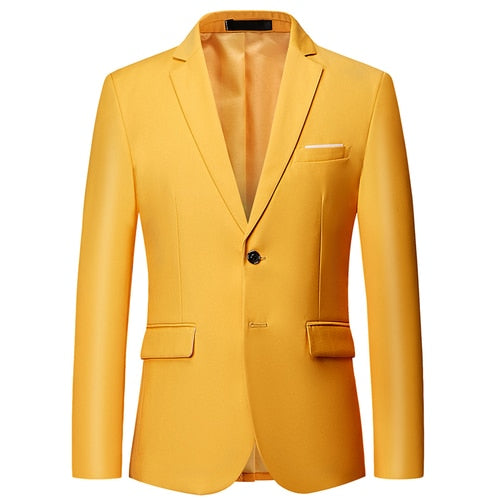 11 Color High Quality Men Blazer Classic New Slim Fit Solid Color Suit Jacket Fashion Business Casual Suit Blazer Plus Size 6XL