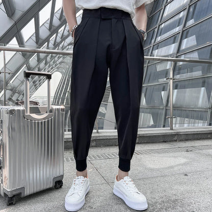 saferido  Trouser Men Solid Color Pants High Quality Men Dress Pant British Style Pant Men Formal Wear Men Casual Pants 29-36