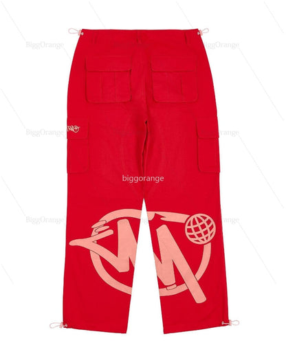 Streetwear Y2K Cargo Pant Overalls Minus Two Black Pants New Harajuku Fashion Casual Loose Men Rock Straight Wide Leg Pants