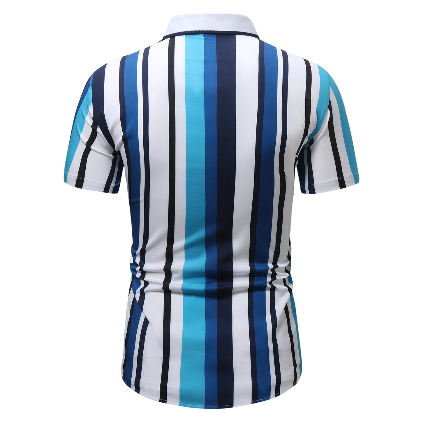 Brand Striped Shirt For Men Slim Cotton Breathable Fashion Short Sleeve High Quality Design Casual Shirt Male