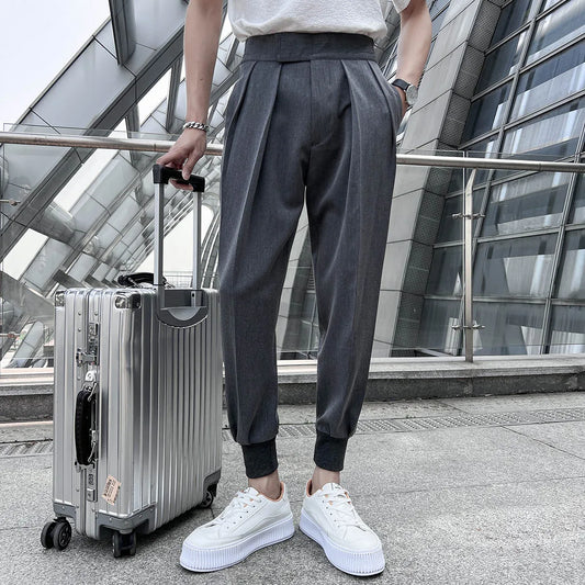 saferido  Trouser Men Solid Color Pants High Quality Men Dress Pant British Style Pant Men Formal Wear Men Casual Pants 29-36