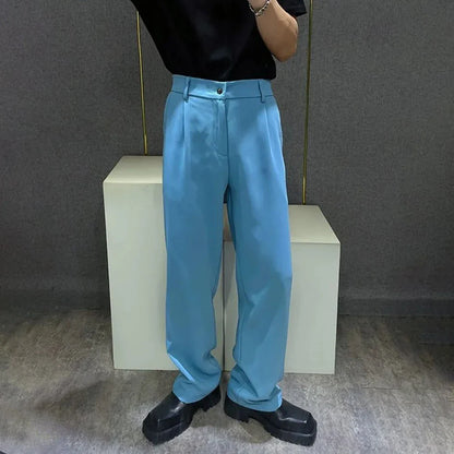 saferido Mens Trousers Simple Business Light Casual Pants Autumn British Style All-Match Comfortable Straight Pants Men'S Clothing 2024