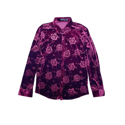 Camisa Masculina Autumn Winter Luxury Print Men's Social Shirt Long Sleeve Slim Elegant Velvet Shirts For Men Clothing Formal