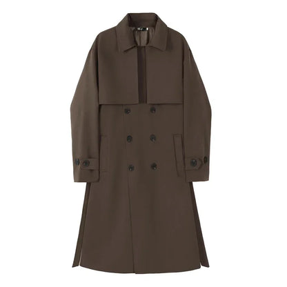 saferido British Style Trench Men Solid Double Breasted Oversize Long Coats Stylish Outwear Hombre Korean Style Streetwear BF Windbreaker