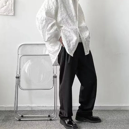 saferido Men Gentlemanly Mature Single Sleeve Renfined Pure Clean Tender Temperament Chic Proper Popular Students Japanese Style