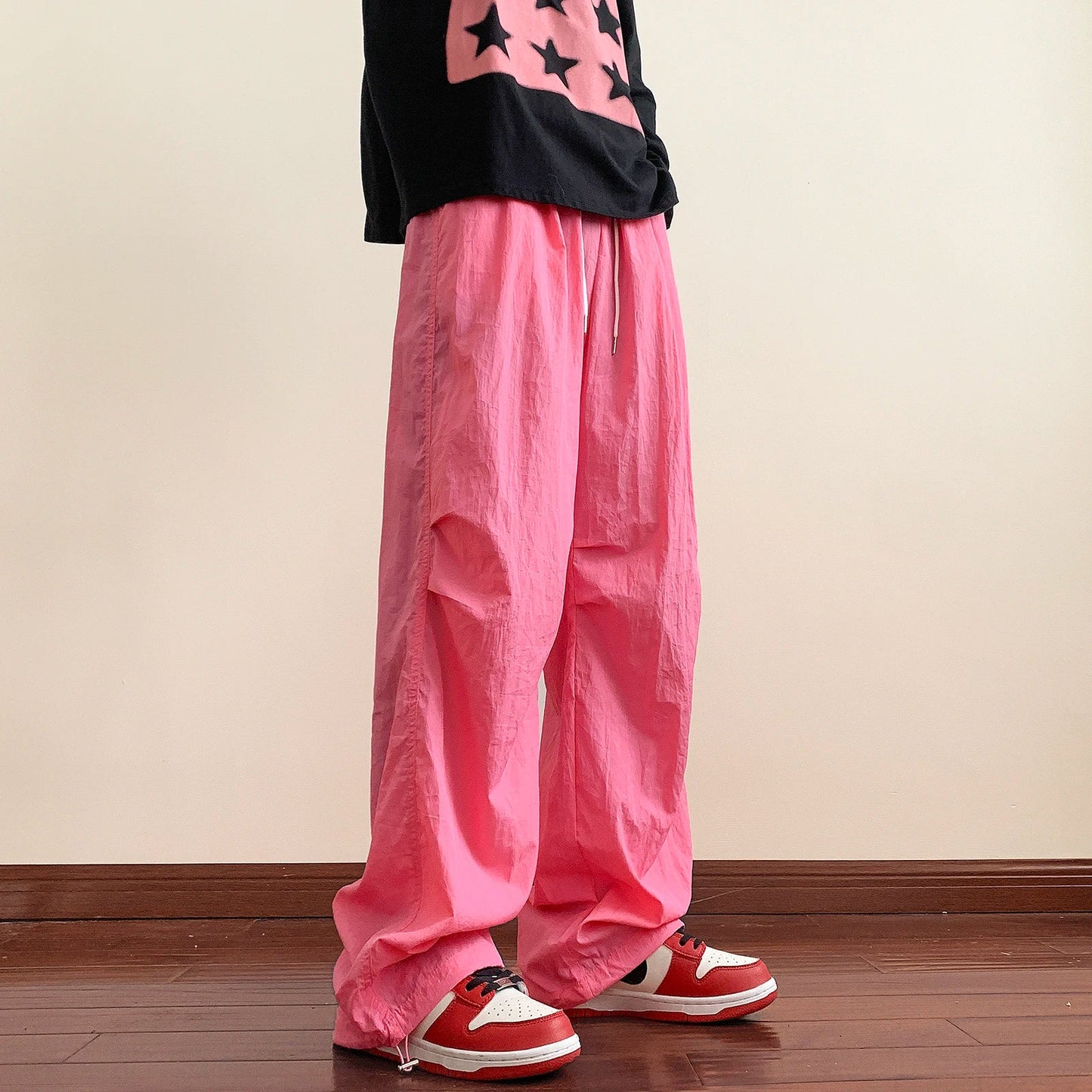 saferido Men Casual Wide-Leg Pants Korean Version Y2k Streetwear Hip Hop  Fashion Trousers Sweatpants Harajuku Trousers