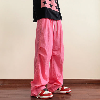 saferido Men Casual Wide-Leg Pants Korean Version Y2k Streetwear Hip Hop  Fashion Trousers Sweatpants Harajuku Trousers