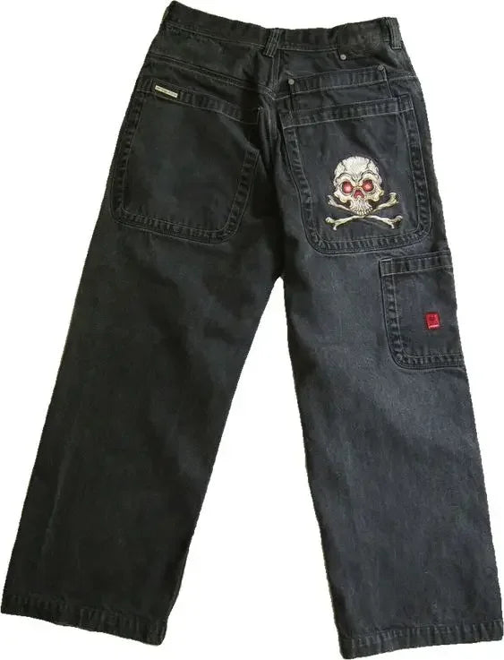 Street Popular Joker Solid Color Jeans Men Y2K New Harajuku Casual Loose Washed Straight Wide Leg Pants Unisex Vintage Trousers