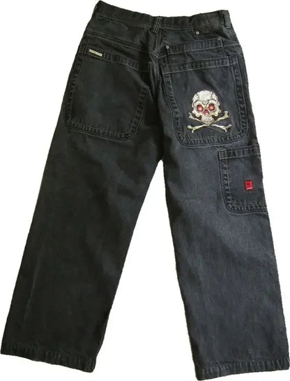 Street Popular Joker Solid Color Jeans Men Y2K New Harajuku Casual Loose Washed Straight Wide Leg Pants Unisex Vintage Trousers