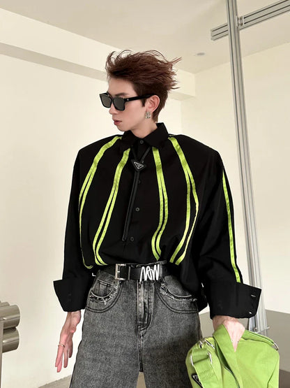 saferido Fashion Korean Spring New Long Sleeve Men turndown collar T-shirt Round Collar White Black Red Solid Color Shirts For Male