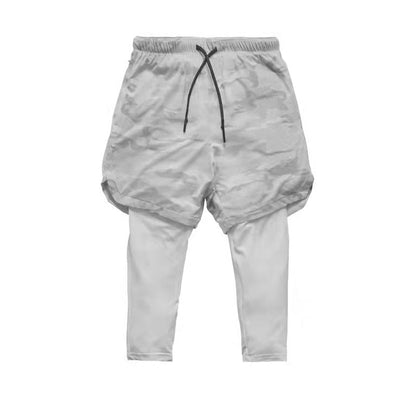 Summer New Men's Camo Running Shorts 2-in-1 Double Layer Quick Drying Gym Fitness Jogging Training Sports Casual Shorts