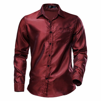 Men's Floral Black Dress Shirts Stylish New Long Sleeve Steampunk Shirt Men Party Club Bar Social Shirt Male Chemise Homme