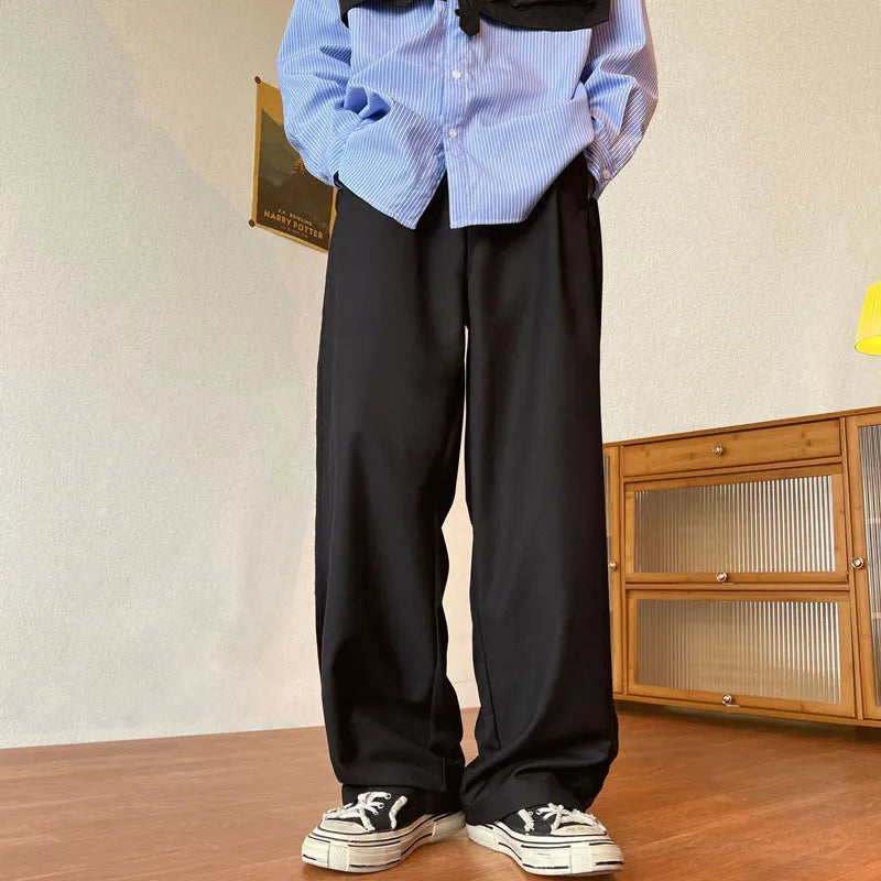 saferido Men's High-quality Vintage Casual Pants Loose Black/khaki Color Oversized Trousers Fashion Trend Suit Pants Big Size M-5XL