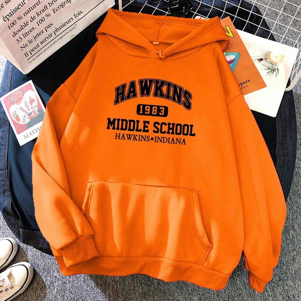 Men's And Women Long Sleeves Stranger Things 1983 Print Hoodie Men Harajuku Warm Hoody Fashion Casual Sweatshirt