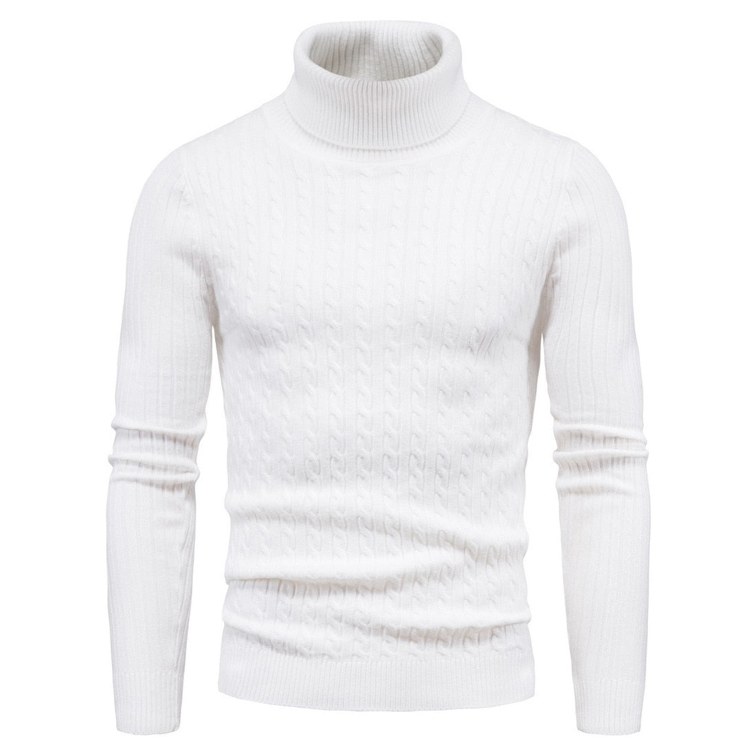 Autumn And Winter Turtleneck Warm Fashion Solid Color sweater Men's Sweater Slim Pullover men's Knitted sweater Bottoming Shirt