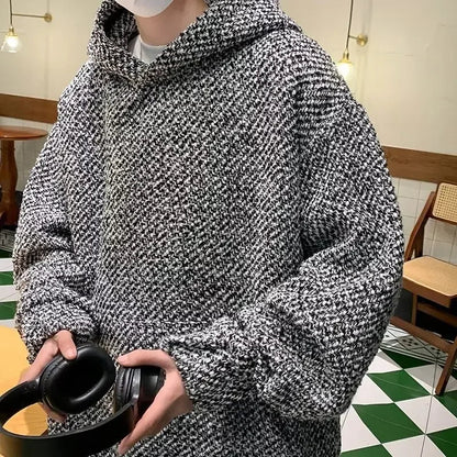 saferido Hooded Hoodies Men Casual Loose Coats Autumn Winter Korean Fashion High Street Youthful Teens Couples All-match Outwear Harajuku