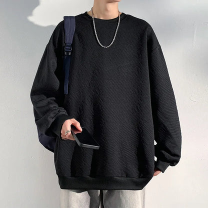 saferido Hoodies Spring Autumn Men's Sweatshirt Fashion Streetwear Long Sleeve Tops Men Trend Male Clothing O-Neck Basic Pullover Hoodie