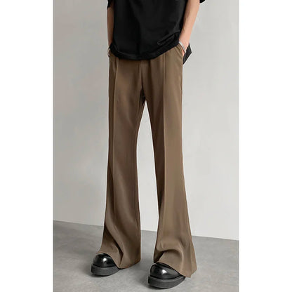 Brown Black Suit Pants Men Slim Fit Fashion Social Mens Dress Pants Korean Casual Straight Pants Mens Office Formal Trousers